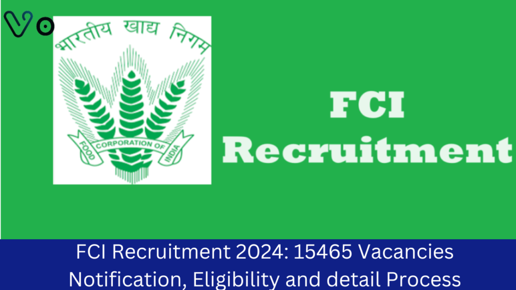 FCI Recruitment 2024 15465 Vacancies Notification Eligibility and detail Process