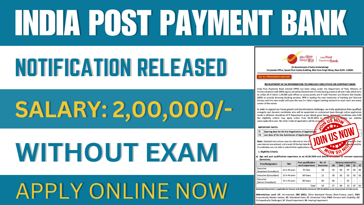 India Post Payment Bank Vacancy